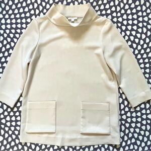 Sold cos mock neck Tunic 3/4 sleeves patch pockets